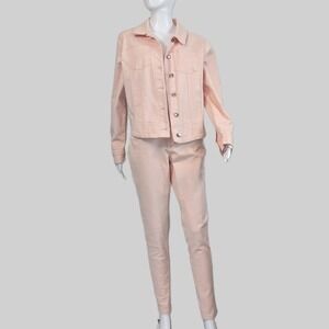 Venus Salmon Denim Jacket & Jeans Set Women's Size L / 12
